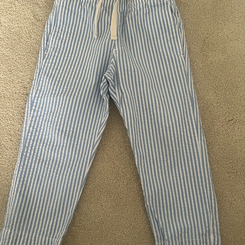 J. Crew Crewcuts Boys Blue and White Striped Pants Size 3